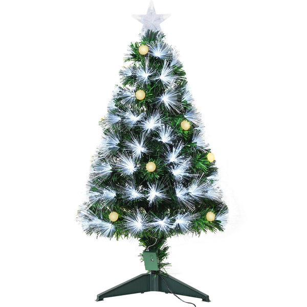 Sapin de Noël Artificiel 90 cm 90 Branches avec LED Fibre Optique Pin Vert Clair prezzo