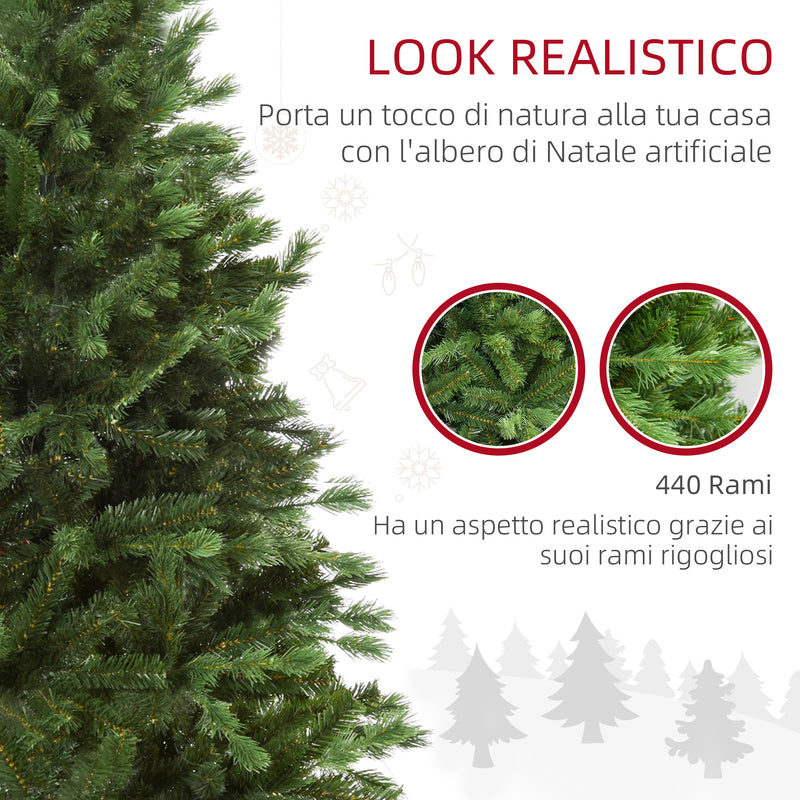 Albero di Natale Artificiale 150 cm 440 Rami  Pino Verde-4