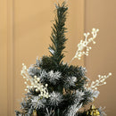 Albero di Natale Artificiale Innevato 150 cm 378 Rami con Bacche Verde-9