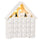 Calendrier de l'Avent 39x9x42 cm 24 tiroirs Village de Noël avec sapins et lumières Blanc