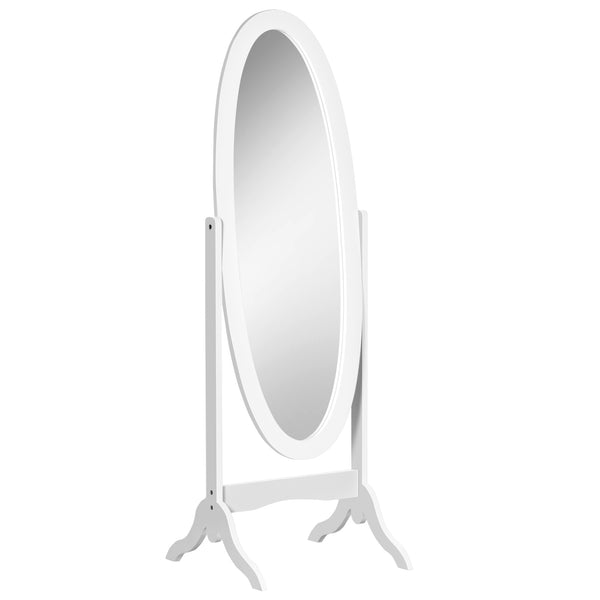 Miroir sur pied 47,5x45,5x154,5 cm Blanc Inclinaison Réglable sconto