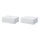 Lot de 2 Chevets Suspendus 40x30x15 cm Blanc Design Moderne