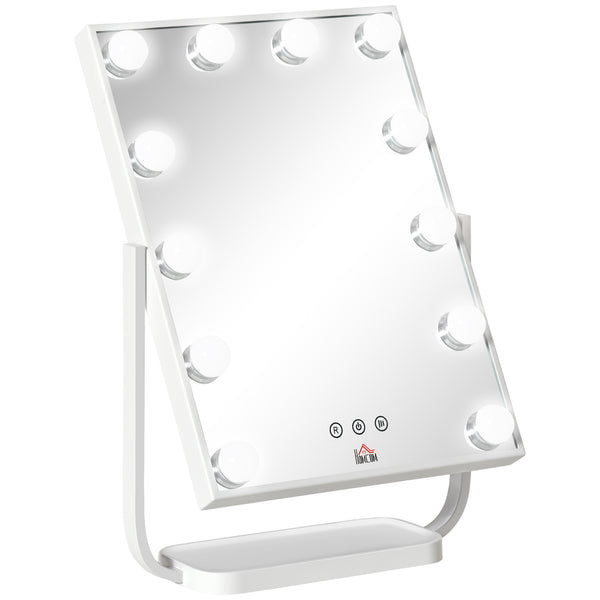 acquista Miroir de Table avec LED 32,8x11x47,4 cm pour Maquillage Make up Blanc