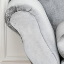 Divano Chaise Longue con Cuscino 160x56x75 cm in Metallo e Tessuto  Grigio-6