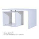 Tavolino da Salotto in Legno MDF Bianco Opaco 77x40x44 cm -4