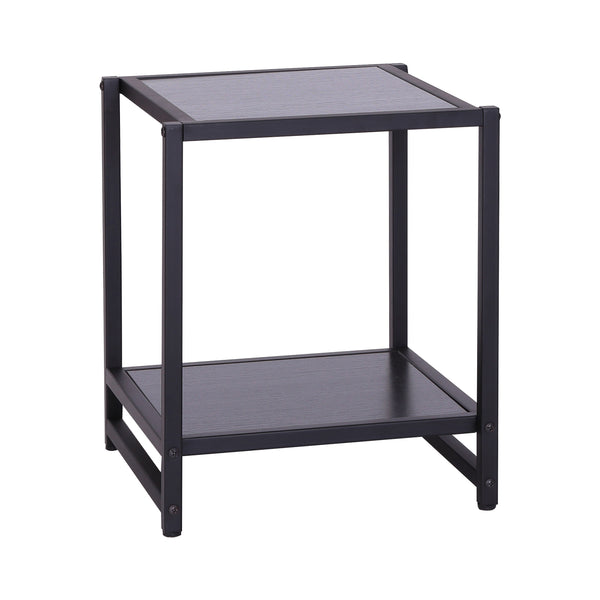 Table Basse Style Industriel en Bois et Métal Noir 38x38x45,7 cm online