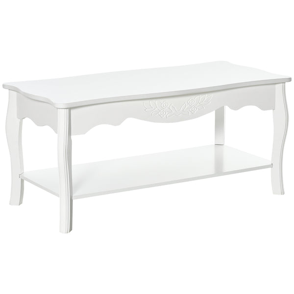 online Table basse en bois blanc 94x44x42 cm
