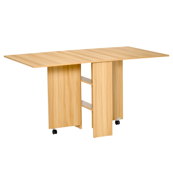 Table pliante peu encombrante en bois naturel 140x80x74 cm sconto