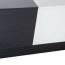 Tavolino da Soggiorno Estendibile Bianco e Nero 51x140x116-160 cm -10