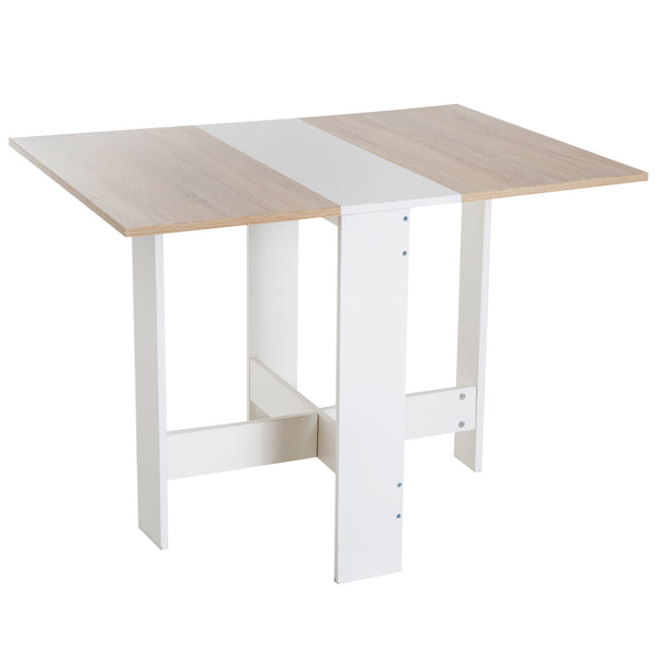 acquista Table pliante gain de place en chêne blanc 103x76x73,5 cm