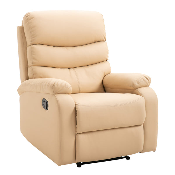 sconto Fauteuil inclinable Relax en similicuir beige