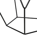 Tavolino Geometrico di Design in Acciaio Nero 54x54x44 cm -7