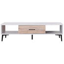 Tavolino da Caffè da Salotto Soggiorno Design Moderno Bianco 110x60x30 cm -4