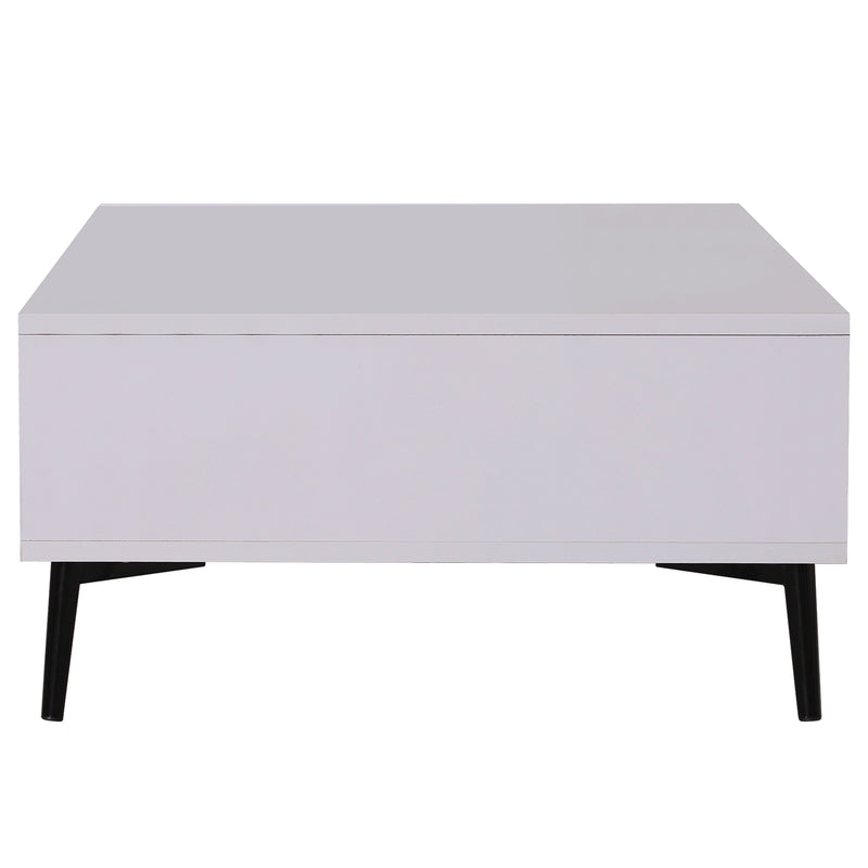Tavolino da Caffè da Salotto Soggiorno Design Moderno Bianco 110x60x30 cm -8
