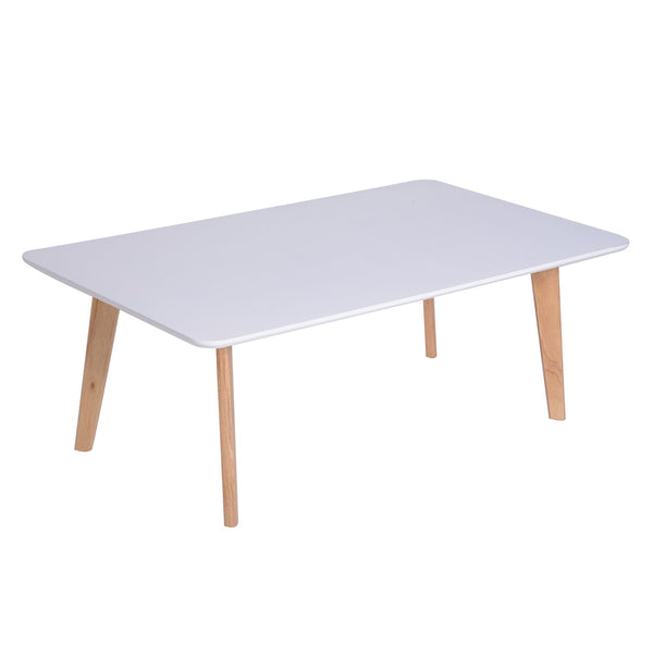 Table Basse Style Nordique en Bois Blanc 120x70x45 cm sconto
