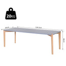 Tavolino da Soggiorno 120,5x45x40 cm in MDF e Legno  Grigio-6