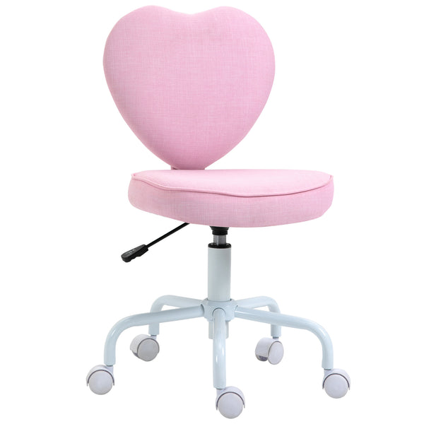 Chaise de bureau rose en forme de cœur acquista