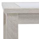 Tavolino Basso da Salotto con Ripiano in Vetro 100x55x45 cm in MDF Bianco-9
