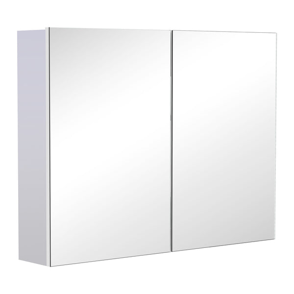 Armoire Murale Salle de Bain 2 Portes Miroir en MDF 80x15x60 cm MoreMorning Blanc online