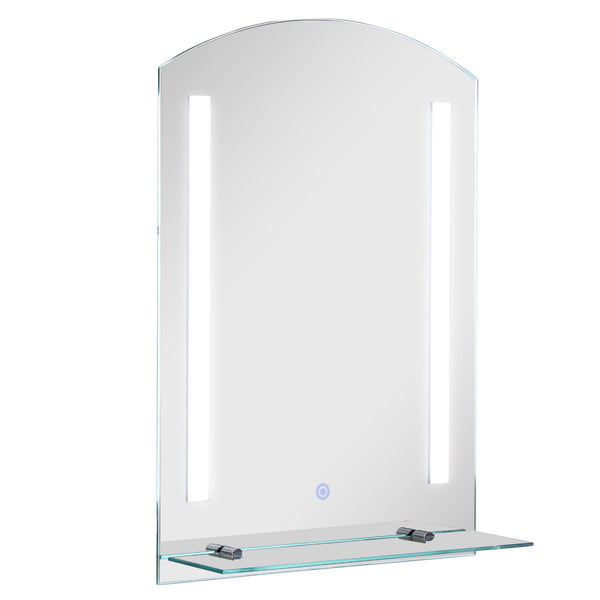 online Miroir de salle de bain 50x15,1x70 cm avec étagère lumineuse LED et structure en aluminium