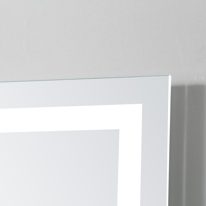 Specchio da Bagno con LED e Mensola in Vetro 70x50 cm -8