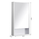 Specchio Armadietto da Bagno Pensile Bianco 50x90x12 cm -3