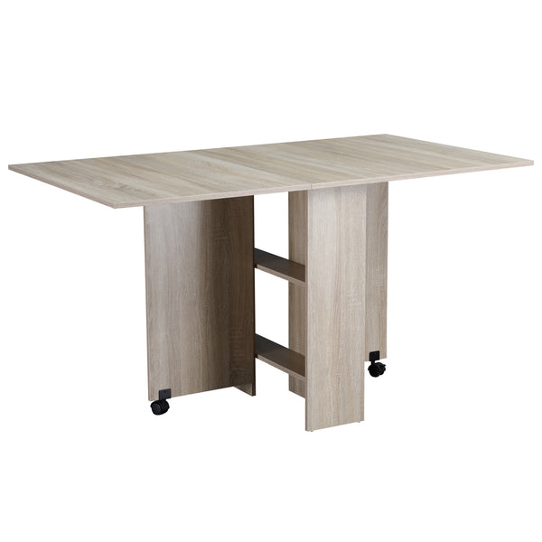 Table pliante peu encombrante 140x80x74 cm en aggloméré naturel acquista
