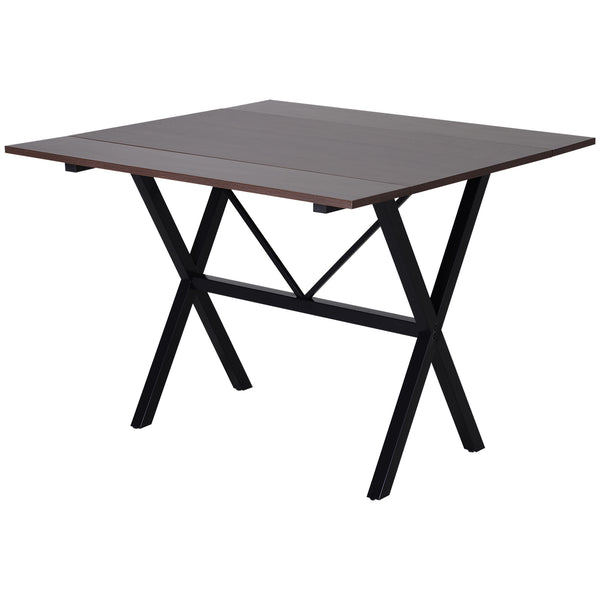 Table Extensible Gain de Place 109x102x79 cm Marron et Noir acquista