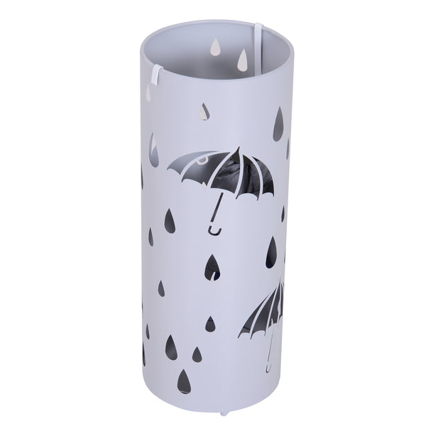 Porte-parapluie en métal travaillé avec goutte à goutte blanche online