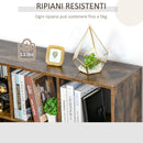 Libreria 3 Ripiani 8 Vani 97,5x30x100 cm in MDF Marrone Rustico-7