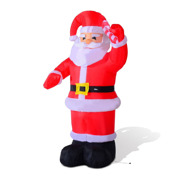acquista Décoration de Noël gonflable Père Noël pour intérieur et extérieur avec 8 lumières LED 160x90x240 cm