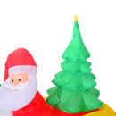Babbo Natale con Renne Gonfiabile a LED 210x80x120 cm -5