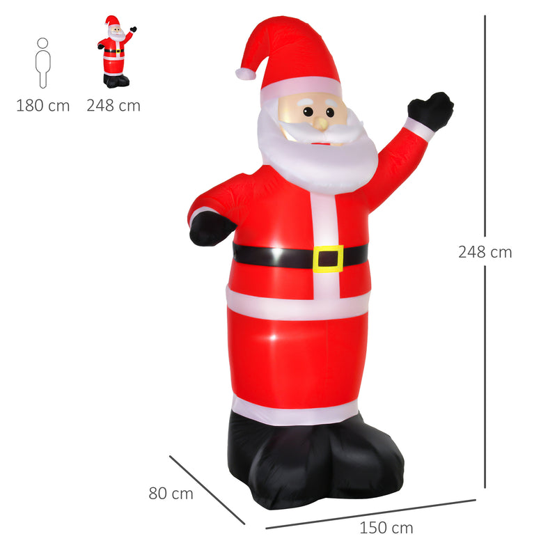 Babbo Natale Gonfiabile Luminoso con Luci LED 240 cm -3