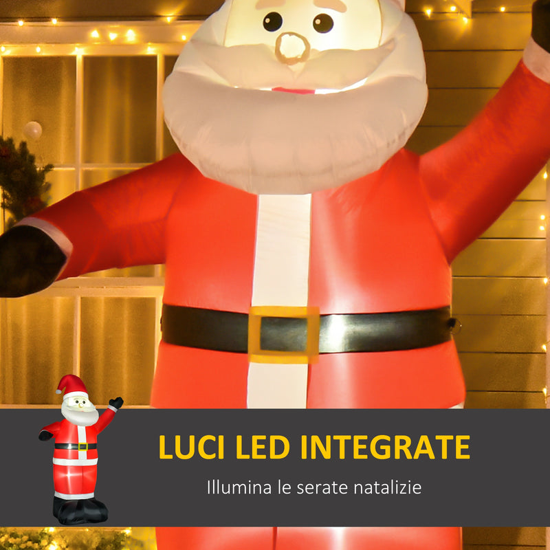 Babbo Natale Gonfiabile Luminoso con Luci LED 240 cm -4