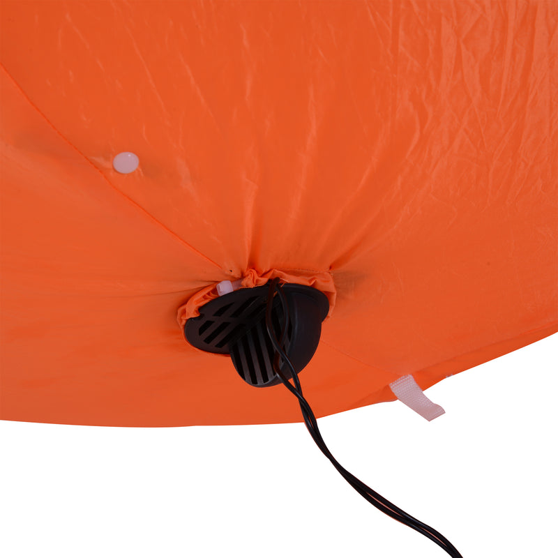 Zucca Gonfiabile per Halloween con Luci LED Arancione 120 cm -9