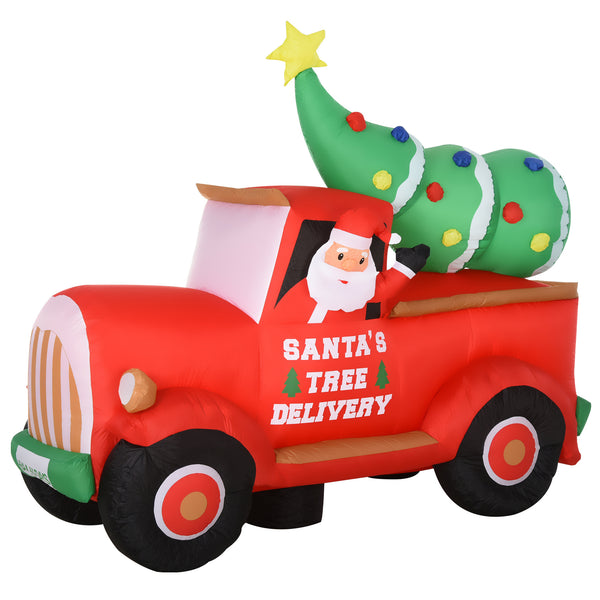Père Noël avec camion et arbre gonflable 215x102x180 cm avec lumières LED acquista