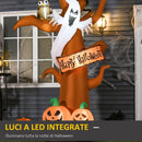 Albero Fantasma Gonfiabile Halloween H274 cm con LED in Poliestere Impermeabile-4