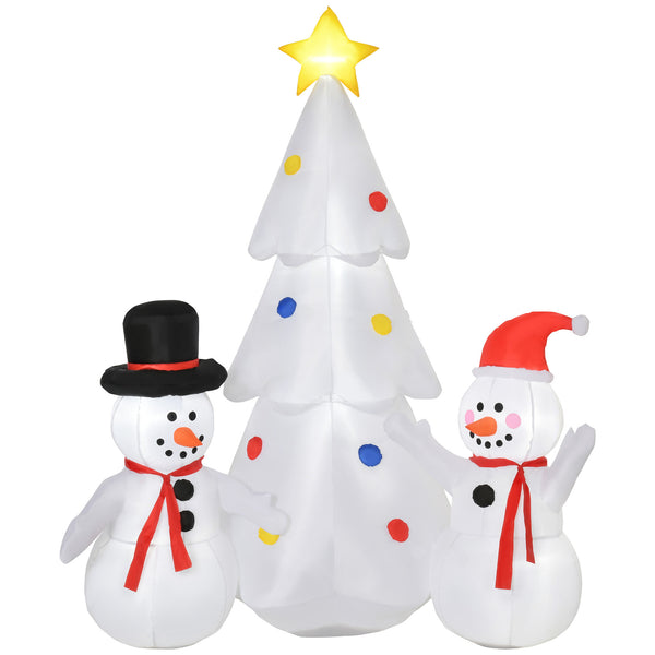 Sapin de Noël gonflable H185 cm avec bonhommes de neige blancs online