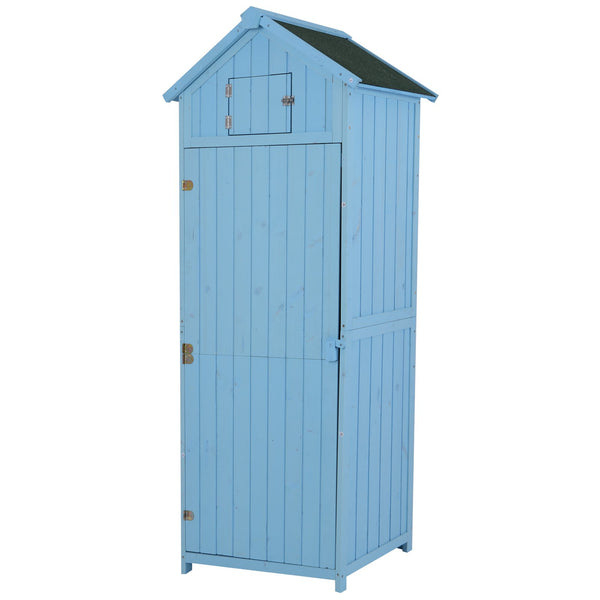 Cabane de jardin en bois bleu clair 77x54,2 cm prezzo