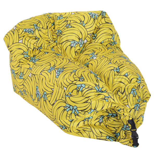 acquista Air Sofa Chaise Longue Gonflable Sans Pompe Jaune Banane 105x70x62 cm