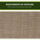Dondolo 3 Posti da Giardino 196x128x172 cm in Metallo e Textilene Marrone-5