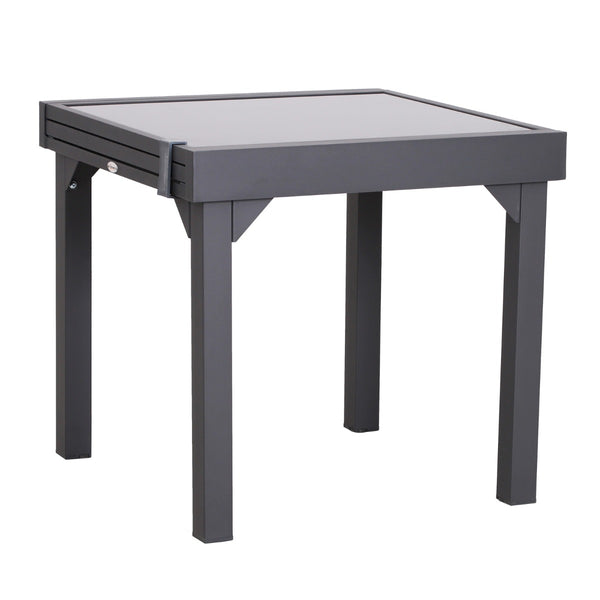 sconto Table Extensible pour Maison et Jardin Noir 160x80x75 cm