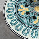 Set Tavolo e 2 Sedie Pieghevoli da Giardino con Mosaico in Metallo-7