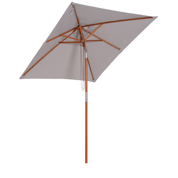 prezzo Parasol de jardin en bois gris 2x1,5m