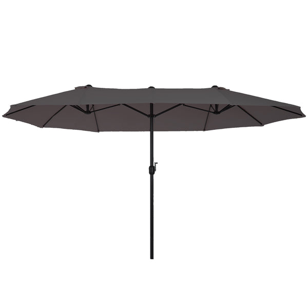 Parasol de jardin double toit Roland gris 4,6x2,7m prezzo