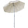 Parasol de jardin en métal Ø2,2m avec toile inclinable blanc crème
