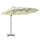 Parasol de jardin double 440x270x250 cm en polyester beige