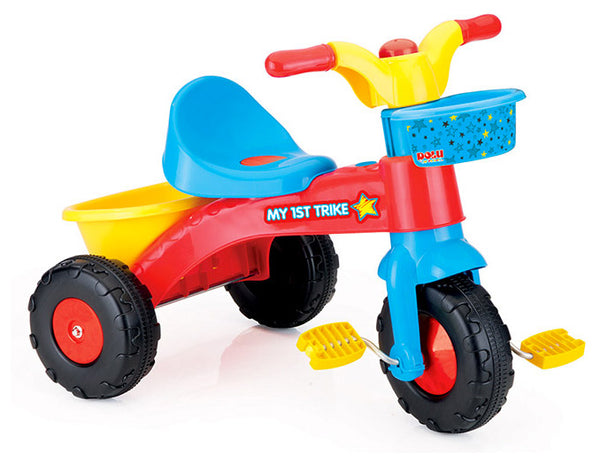 Tricycle pour enfants avec pédales et paniers Rouge Bleu et Jaune prezzo