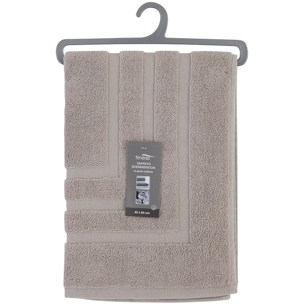 Tapis de douche en éponge de coton sable 46x65 cm Feridras online