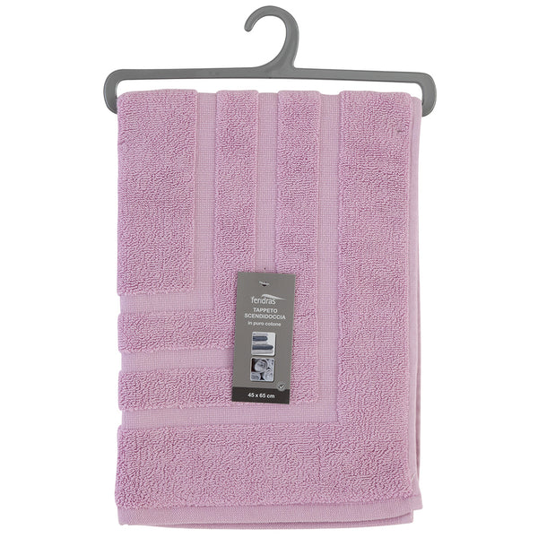 Tapis de douche 46x65 cm en coton éponge lilas Feridras acquista